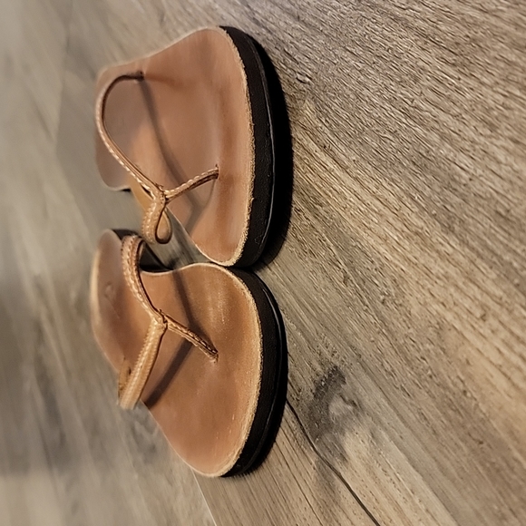 Clarks Light Brown Leather Sandals - Picture 7 of 8